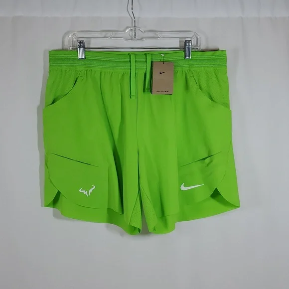 Nike Tennis - Court Rafa Straight-Leg Dri-FIT ADV Tennis Shorts - Green - Picture 10 of 16